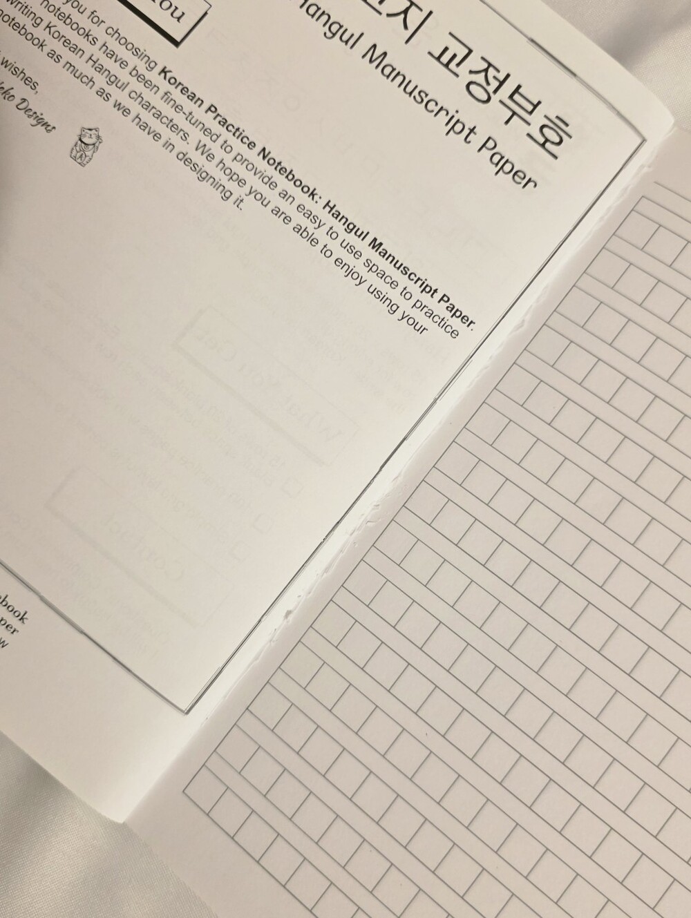 Korean Practice Notebook Hangul Manuscript Paper - Picture 5 of 5